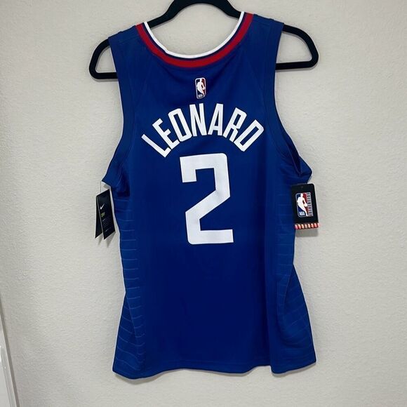 NWT‎ Nike Mens Royal Blue Kawhi Leonard Icon LA Clippers Swingman Jersey Medium - Picture 6 of 6
